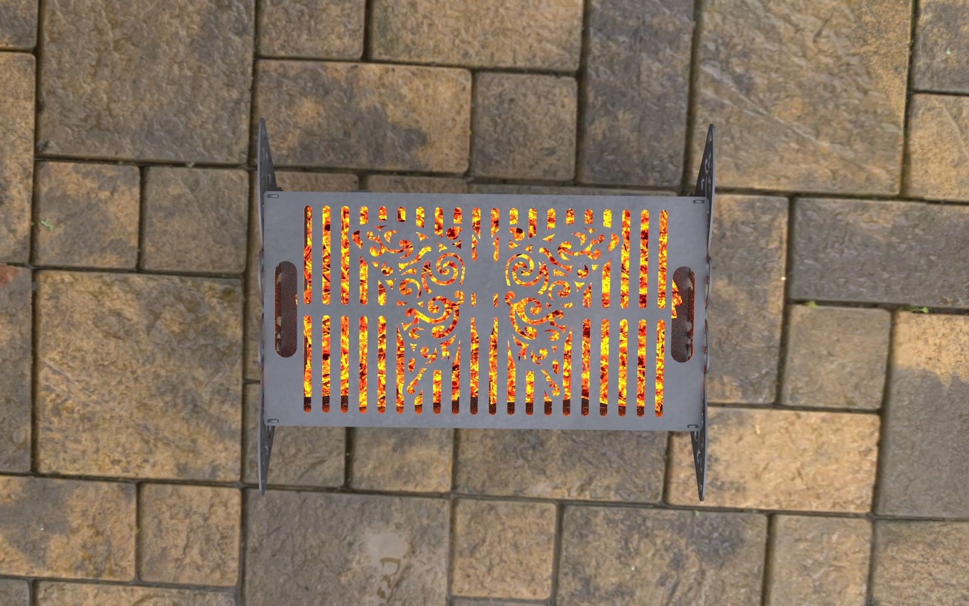 Barbecue a Legna Farfalla V2. File DXF, SVG per taglio laser, plasma. Фото 2