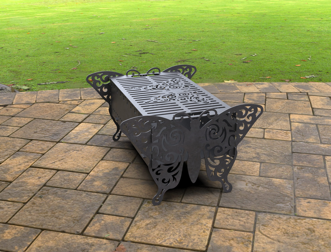 Barbecue a Legna Farfalla V2. File DXF, SVG per taglio laser, plasma. Фото 3