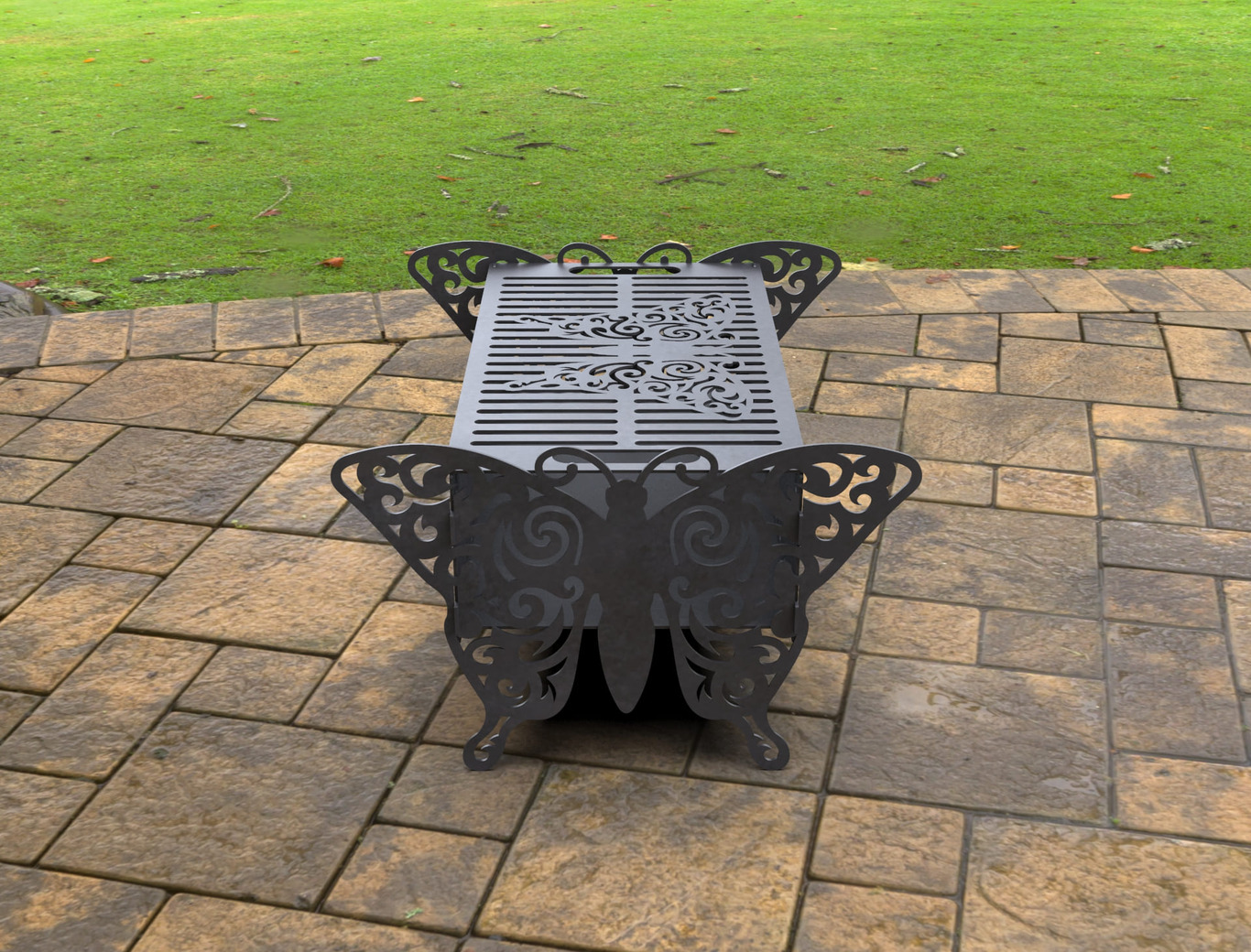 Barbecue a Legna Farfalla V2. File DXF, SVG per taglio laser, plasma. Фото 4