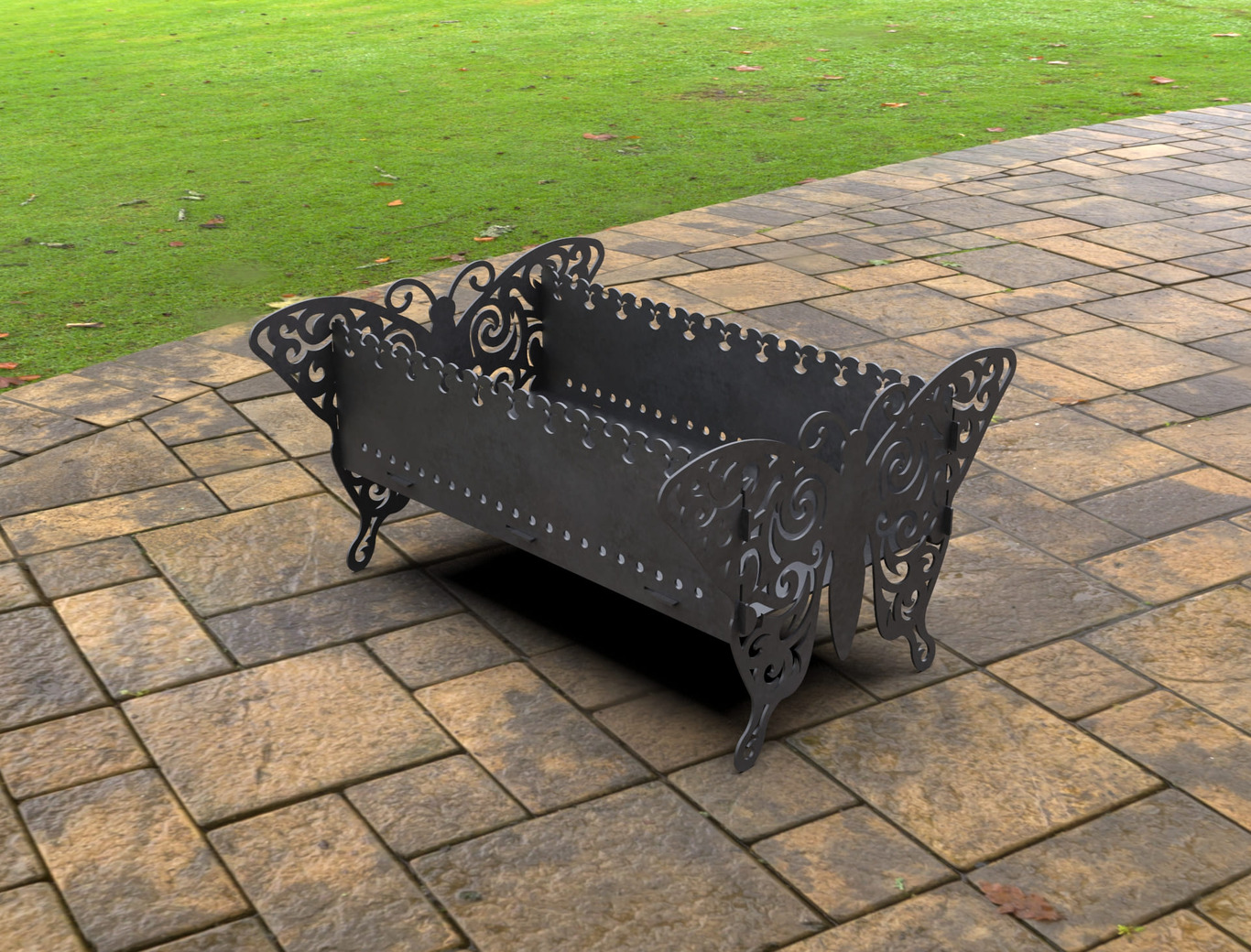 Barbecue a Legna Farfalla V2. File DXF, SVG per taglio laser, plasma. Фото 5