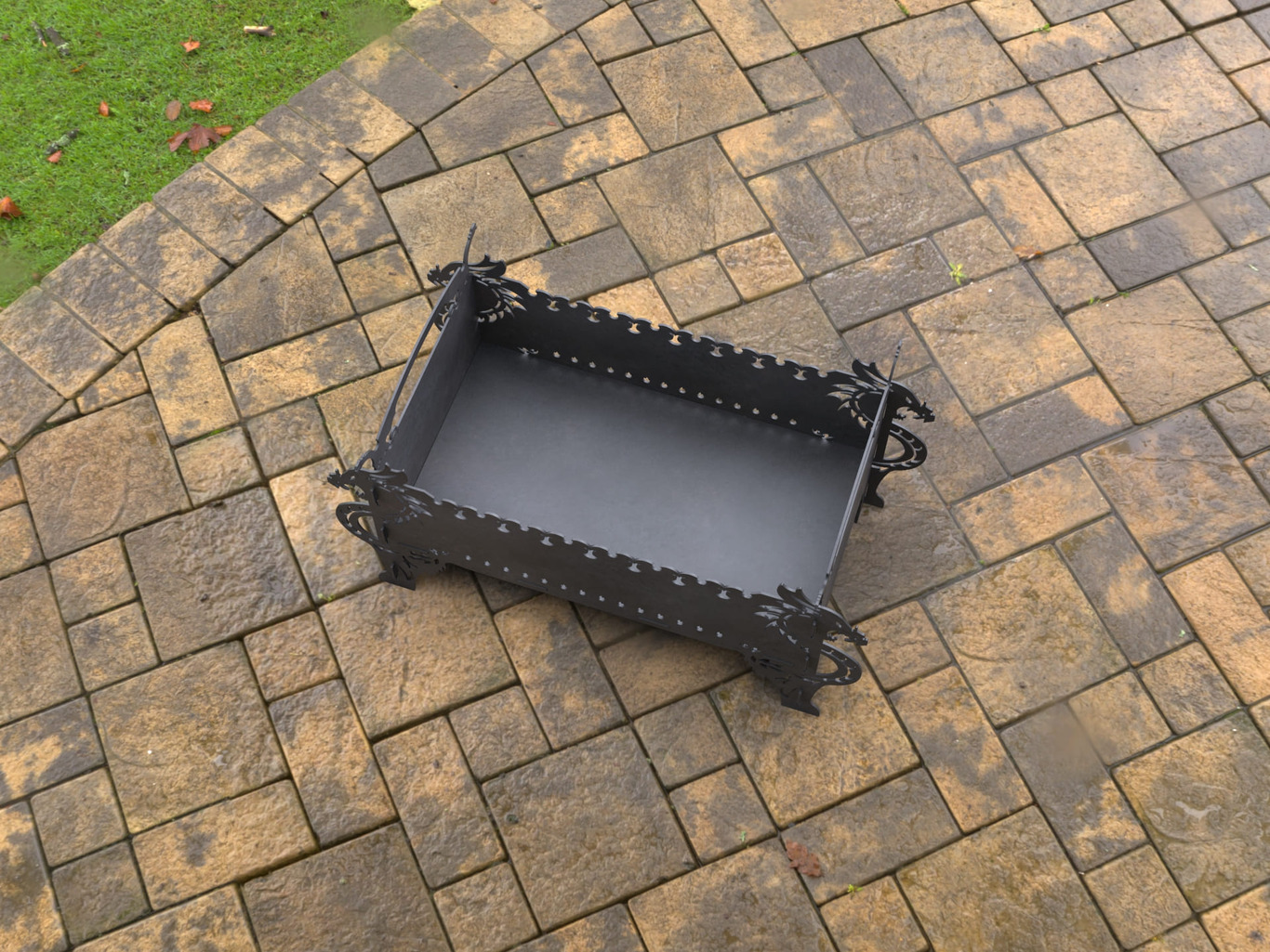 Dragon Fire Pit Grill. DXF, SVG files for laser, plasma cutting. Фото 7