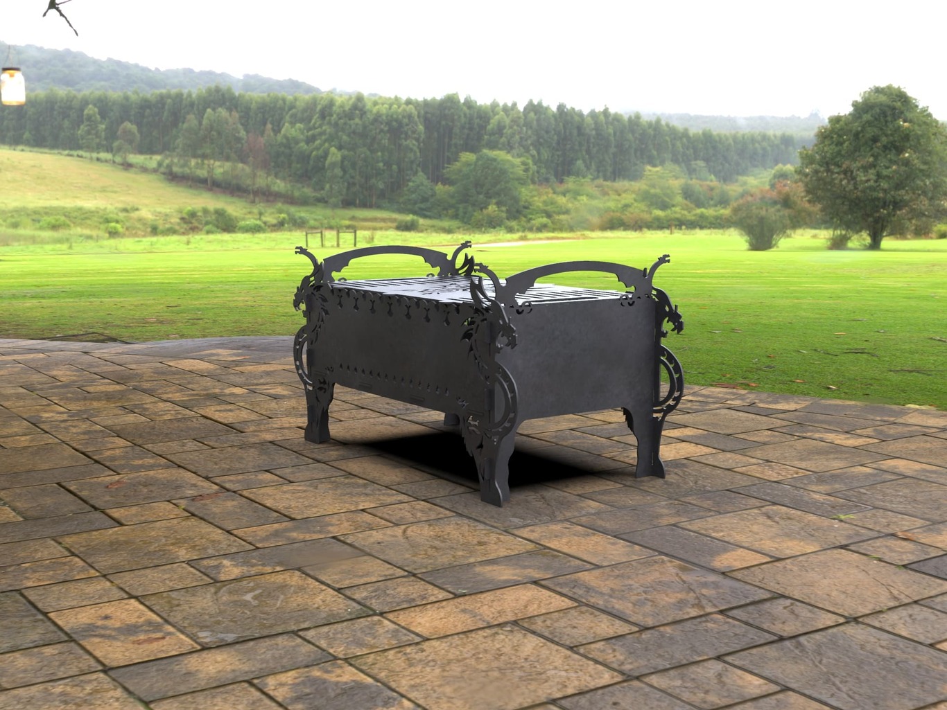 Dragon Fire Pit Grill. DXF, SVG files for laser, plasma cutting. Фото 9