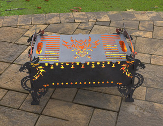 Dragon Fire Pit Grill. DXF, SVG files for laser, plasma cutting