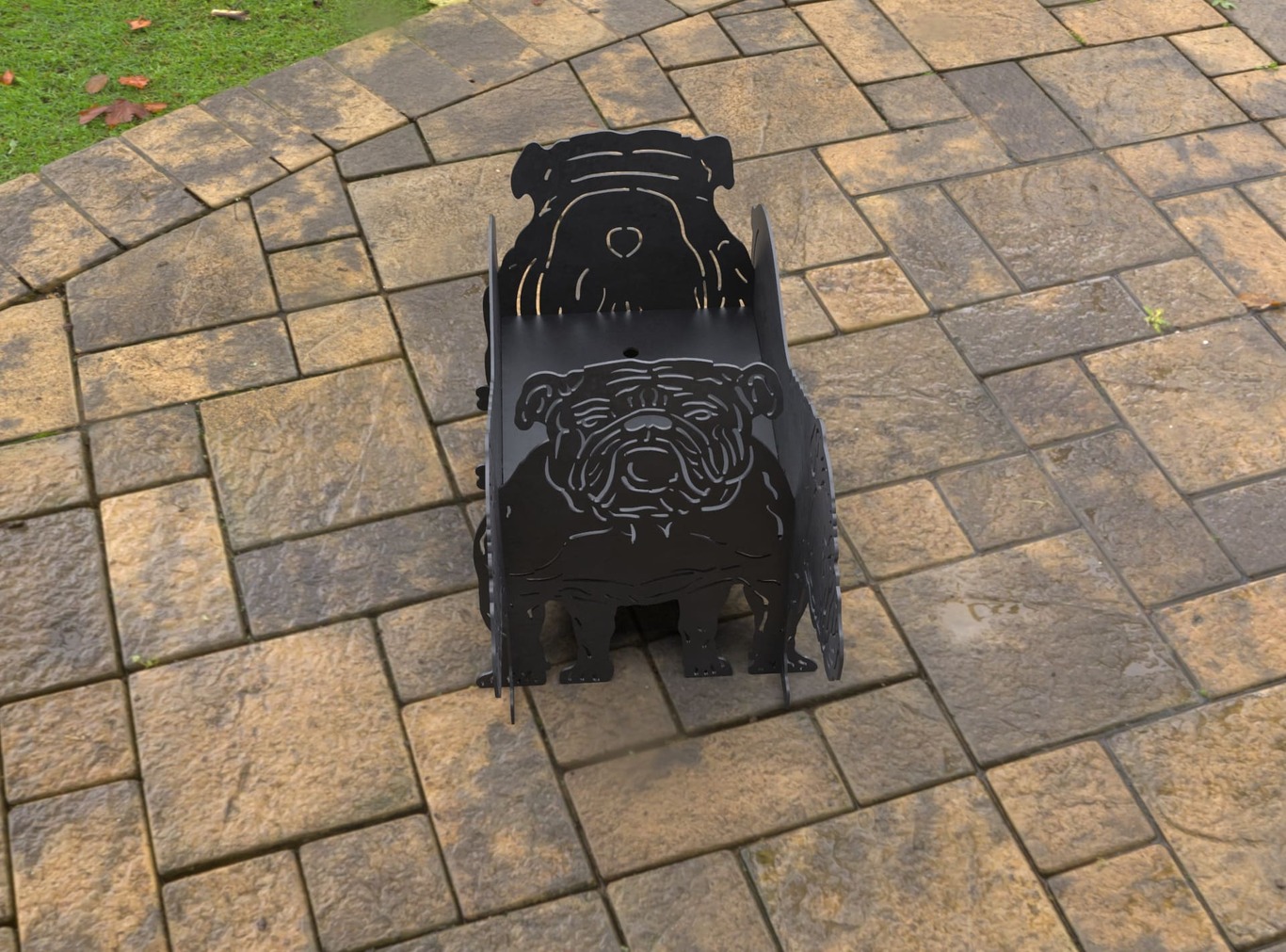English Bulldog Fire Pit Grill. DXF, SVG files for laser, plasma cutting. Фото 13