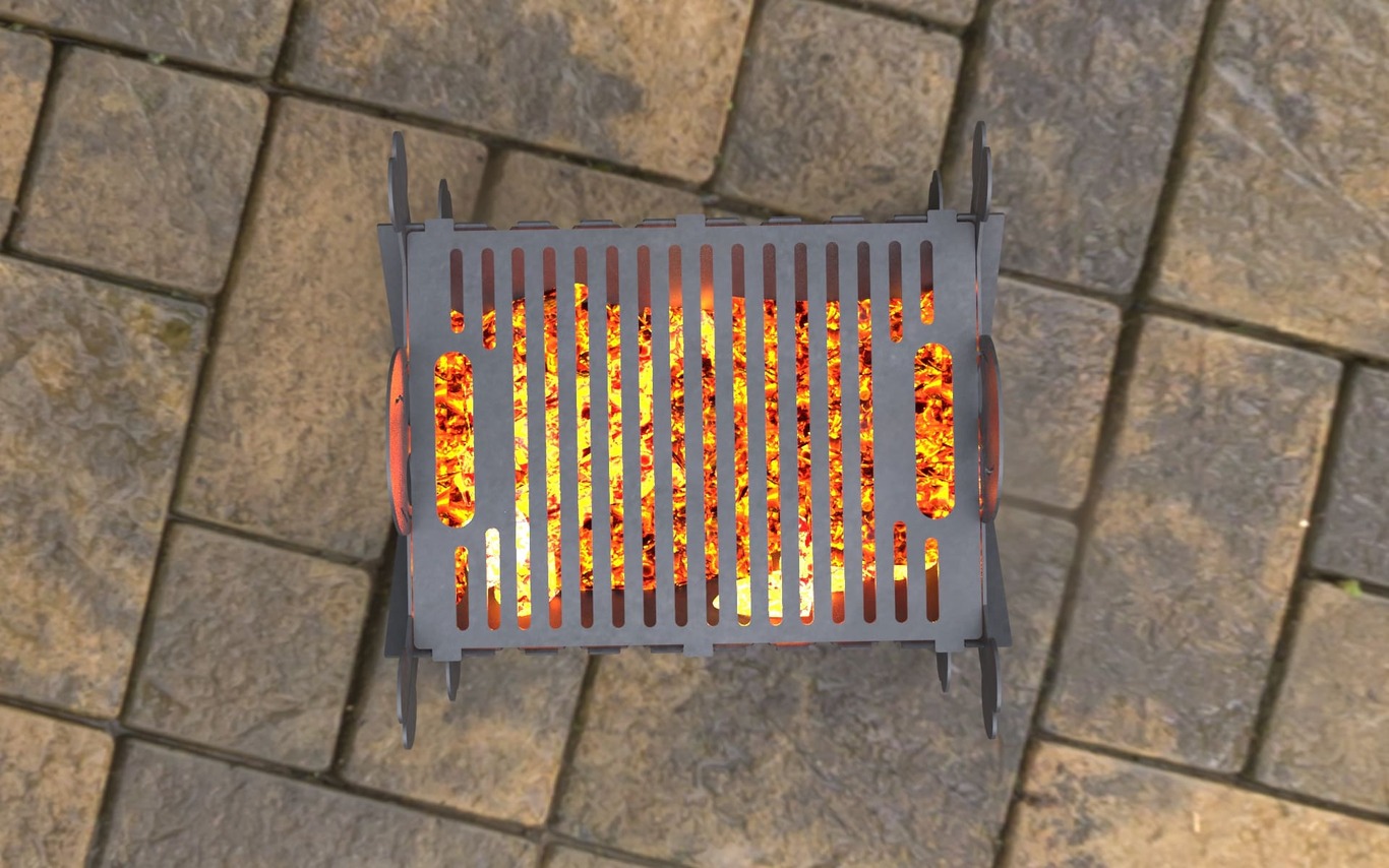 Jolly Roger Fire Pit Grill. DXF, SVG files for laser, plasma cutting. Фото 3
