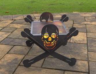 Jolly Roger Fire Pit Grill. DXF, SVG files for laser, plasma cutting