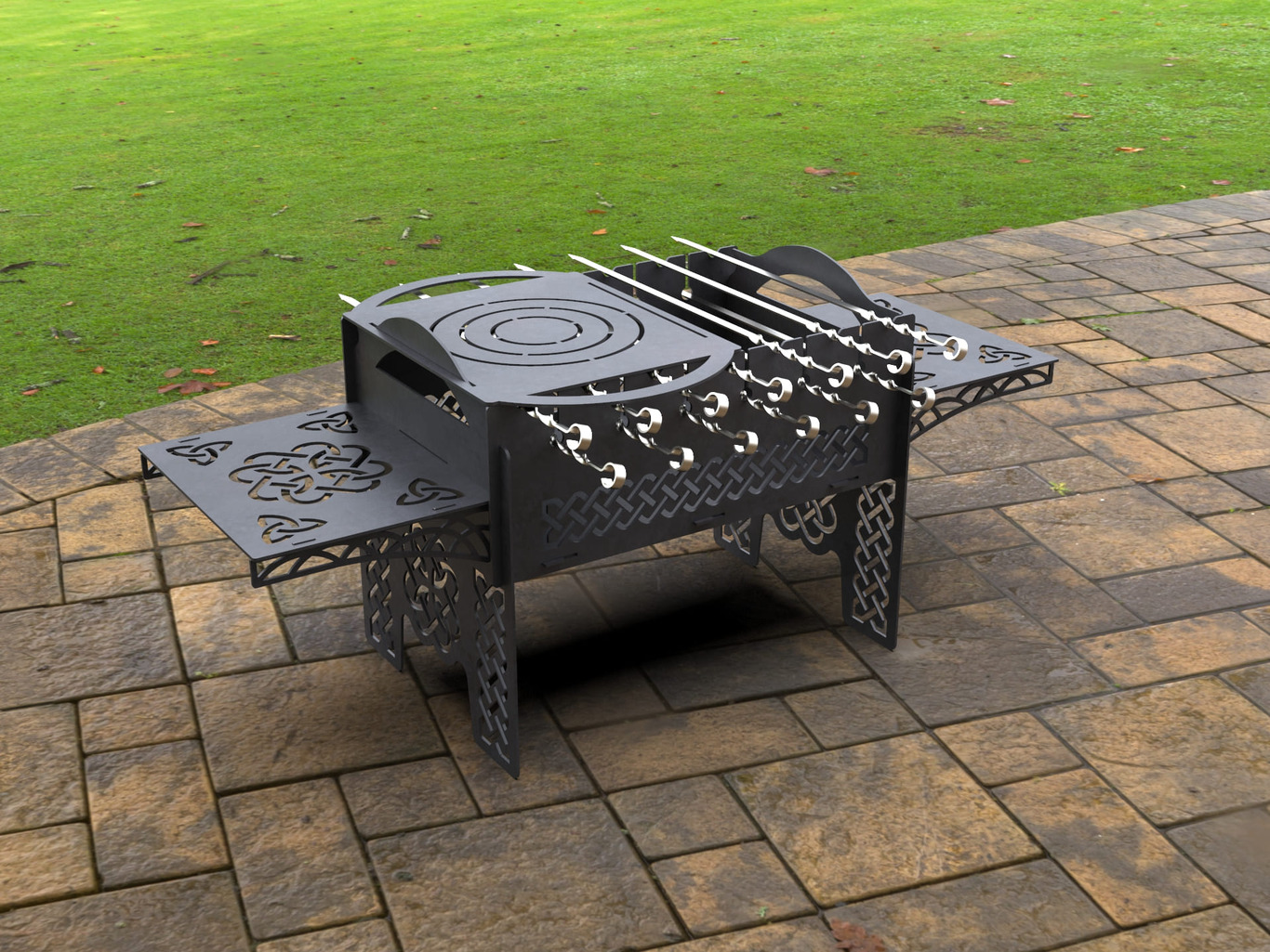 Nordic Fire Pit Grill. DXF, SVG files for laser, plasma cutting. Фото 4