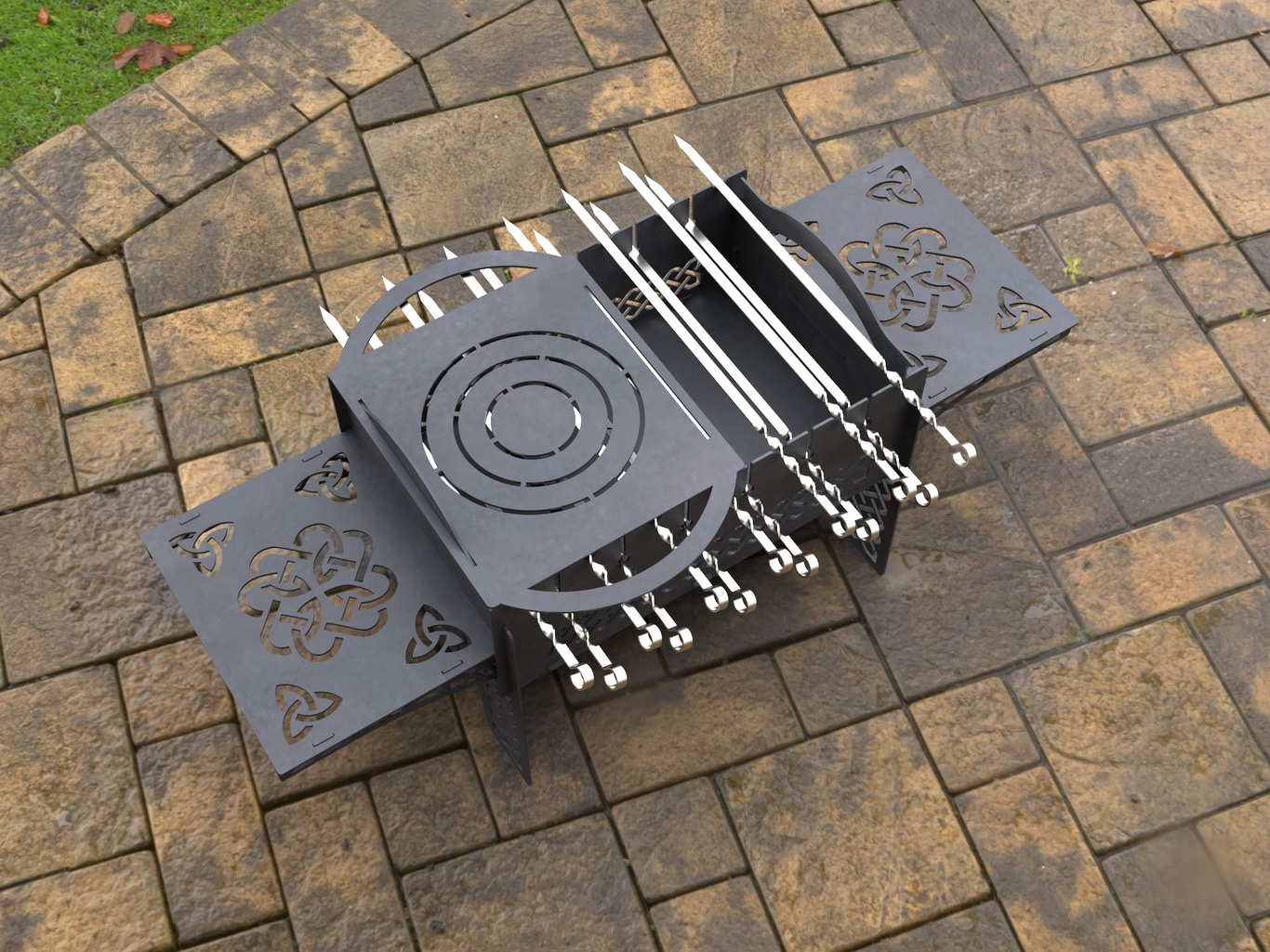Nordic Fire Pit Grill. DXF, SVG files for laser, plasma cutting. Фото 3