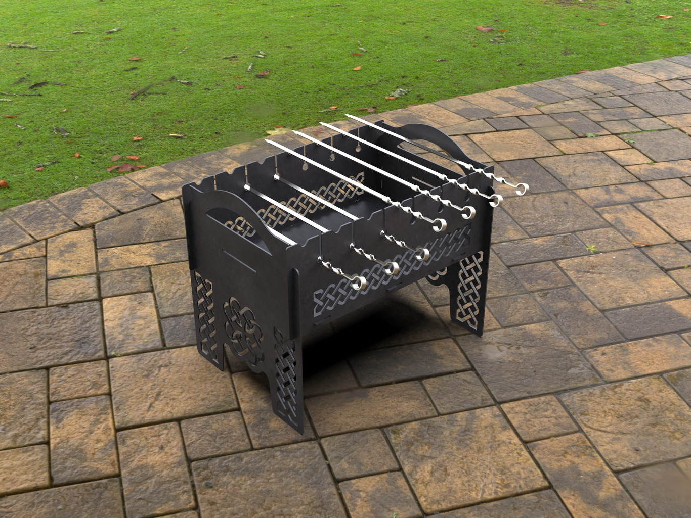 Nordic Fire Pit Grill. DXF, SVG files for laser, plasma cutting. Фото 8