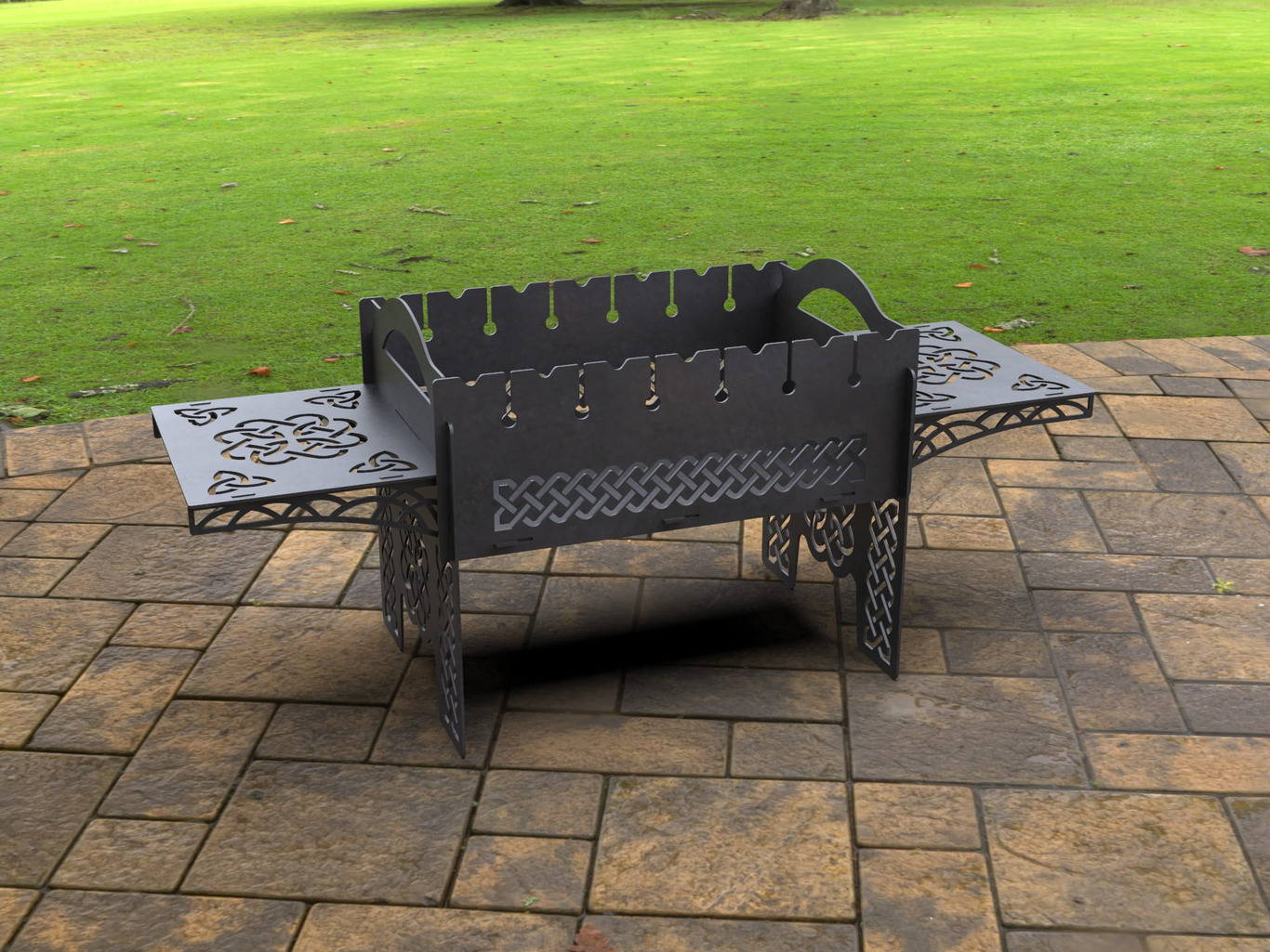 Nordic Fire Pit Grill. DXF, SVG files for laser, plasma cutting. Фото 9