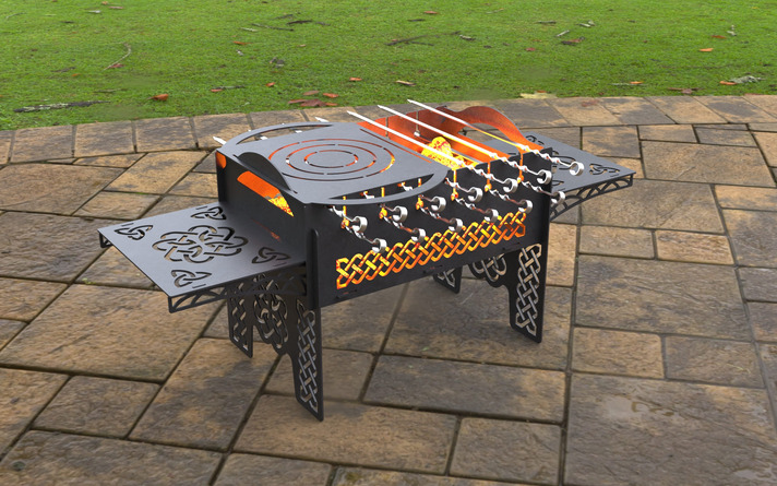 Nordic Fire Pit Grill. DXF, SVG files for laser, plasma cutting