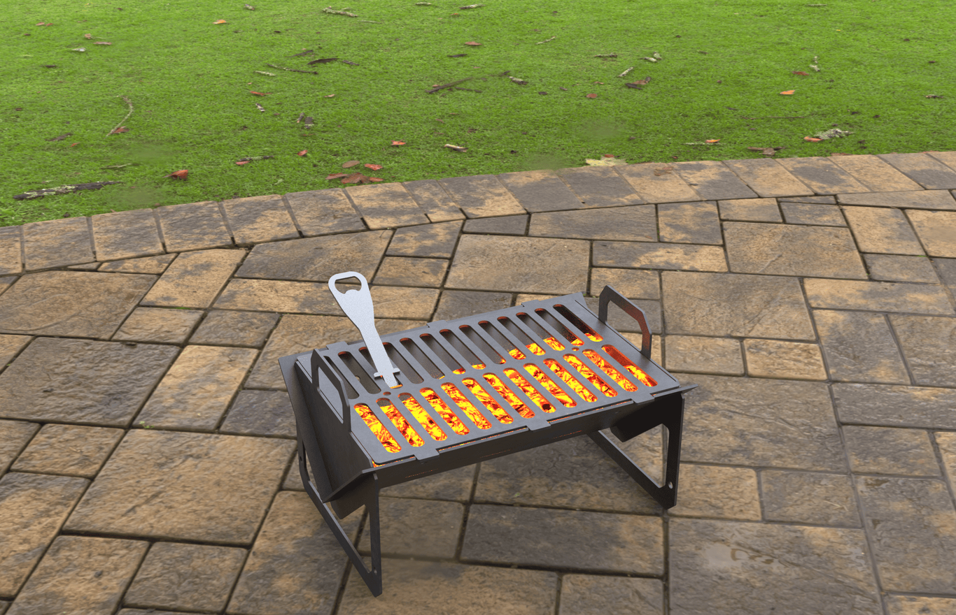 Small Fire Pit Grill. DXF, SVG files for laser, plasma cutting. Campfire Pit BBQ. Фото 4