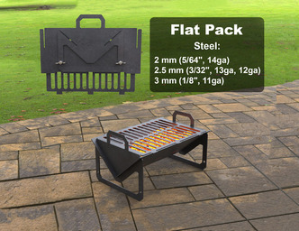 Small Fire Pit Grill. DXF, SVG files for laser, plasma cutting. Campfire Pit BBQ