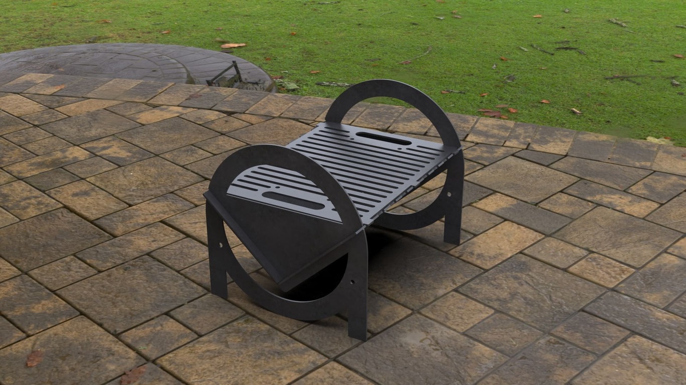 Flat-Pack Fire Pit Grill. DXF, SVG files for laser, plasma cutting. Фото 3