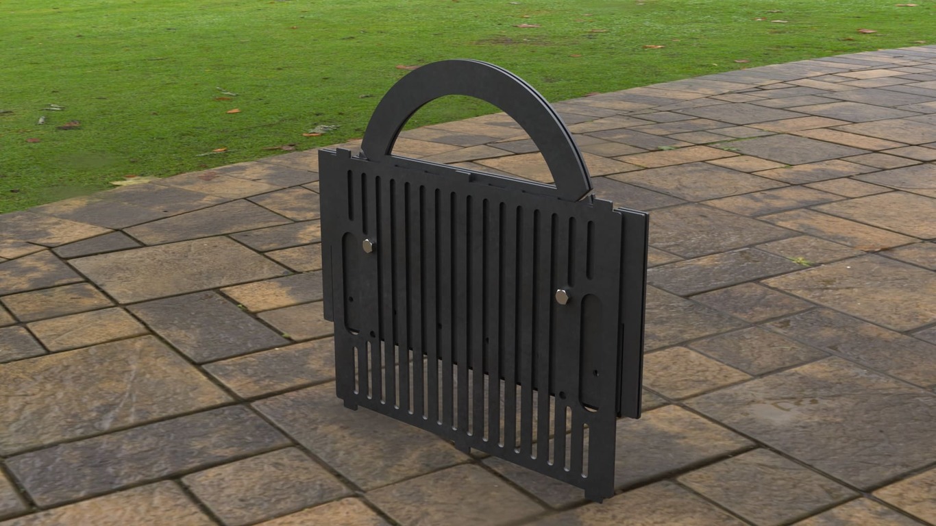 Flat-Pack Fire Pit Grill. DXF, SVG files for laser, plasma cutting. Фото 2