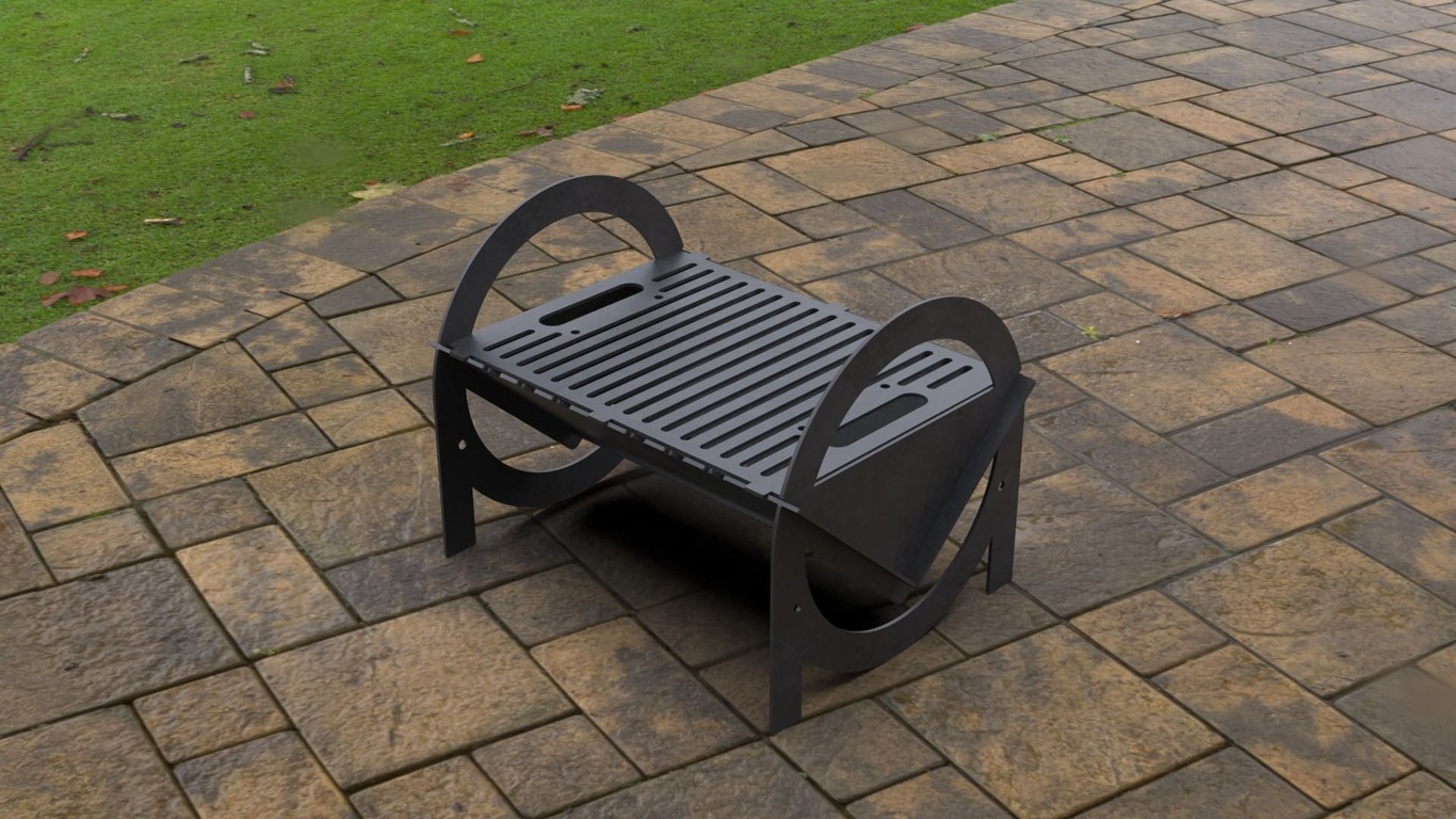 Flat-Pack Fire Pit Grill. DXF, SVG files for laser, plasma cutting. Фото 4