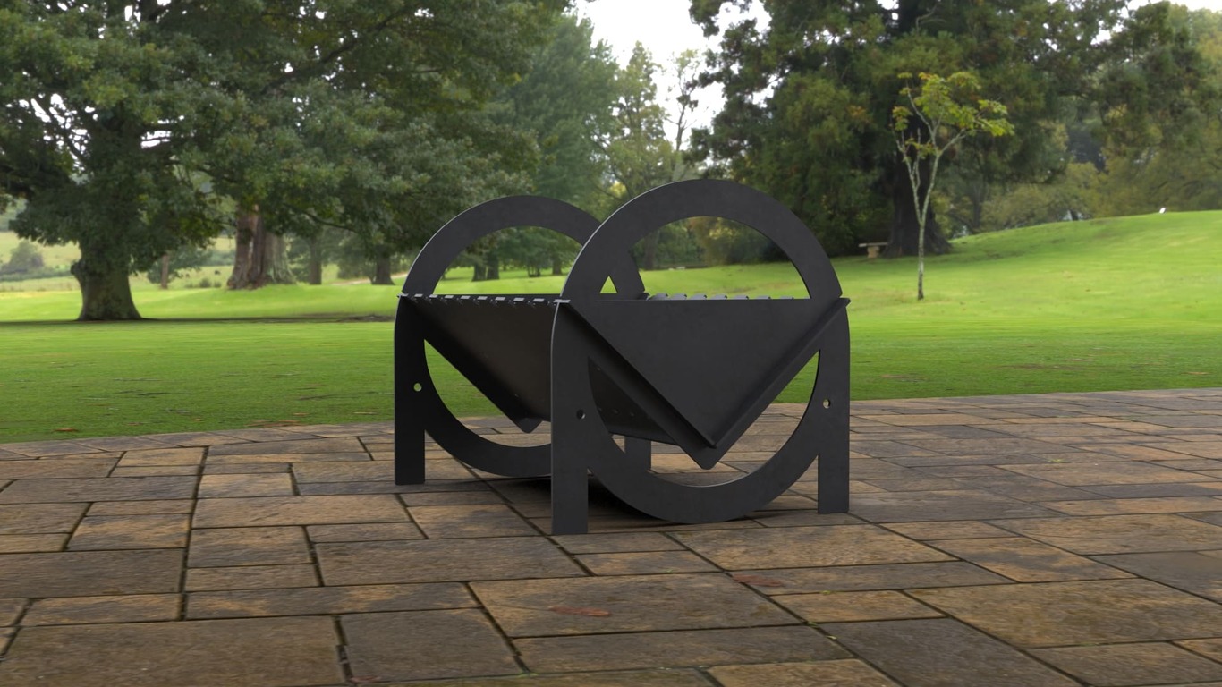 Flat-Pack Fire Pit Grill. DXF, SVG files for laser, plasma cutting. Фото 9