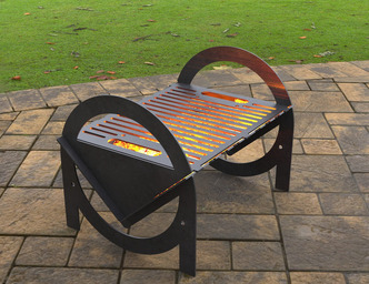 Flat-Pack Fire Pit Grill. DXF, SVG files for laser, plasma cutting