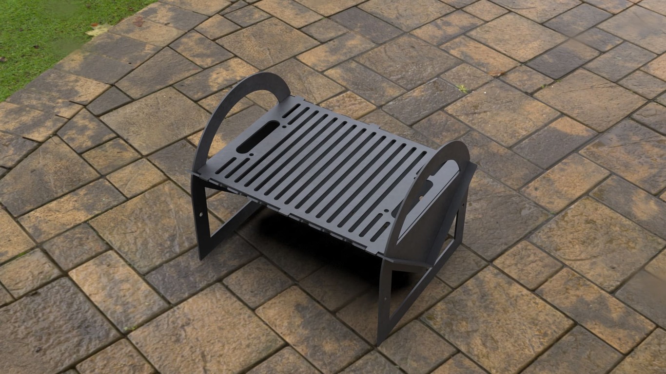 Мангал гриль Flat pack V2. DXF, SVG файли для лазерної, плазмової різки. Фото 5