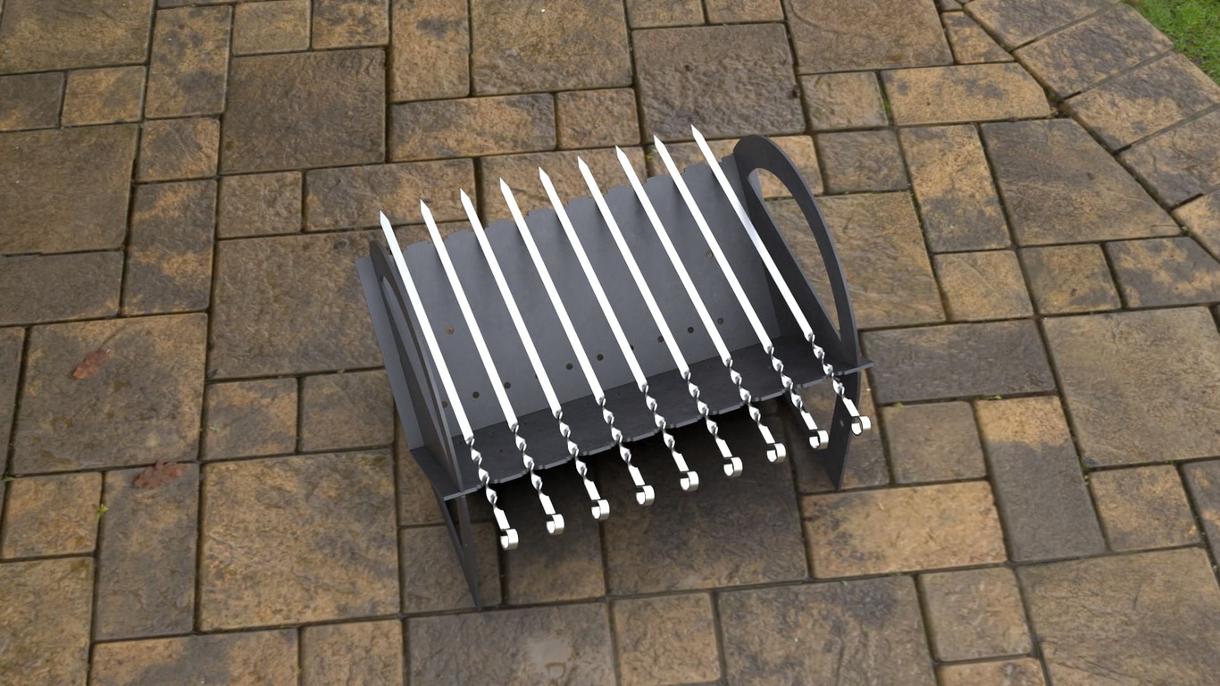 Мангал гриль Flat pack V2. DXF, SVG файли для лазерної, плазмової різки. Фото 7