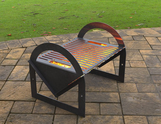 Barbecue a Legna Pieghevole V2. File DXF, SVG per taglio laser, plasma