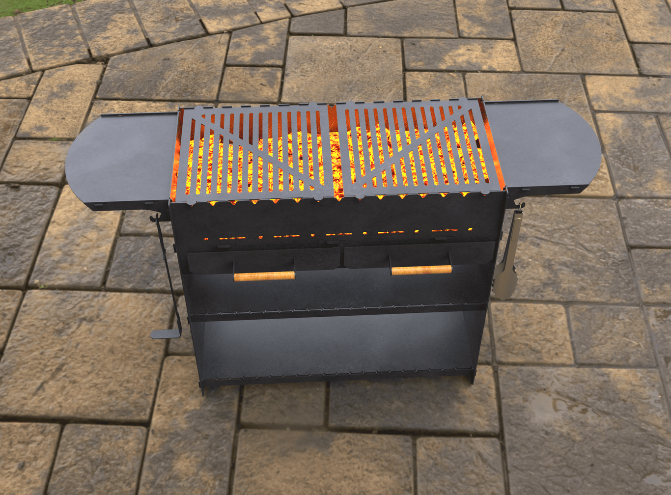 Fire Pit Grill with an Ashtray. DXF, SVG files for laser, plasma cutting. Фото 6