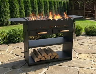 Fire Pit Grill with an Ashtray. DXF, SVG files for laser, plasma cutting