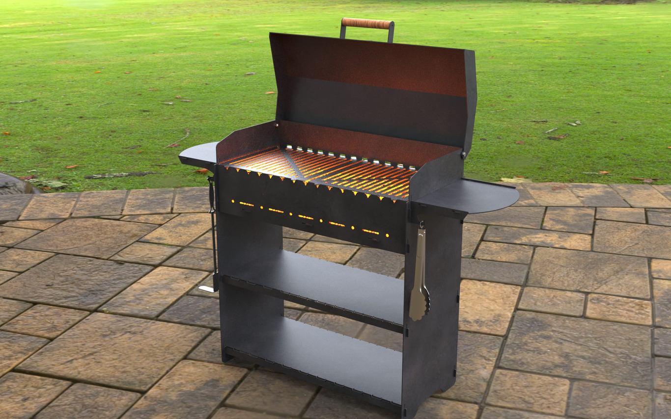 Modern Fire Pit Grill. DXF, SVG files for laser, plasma cutting. Фото 4