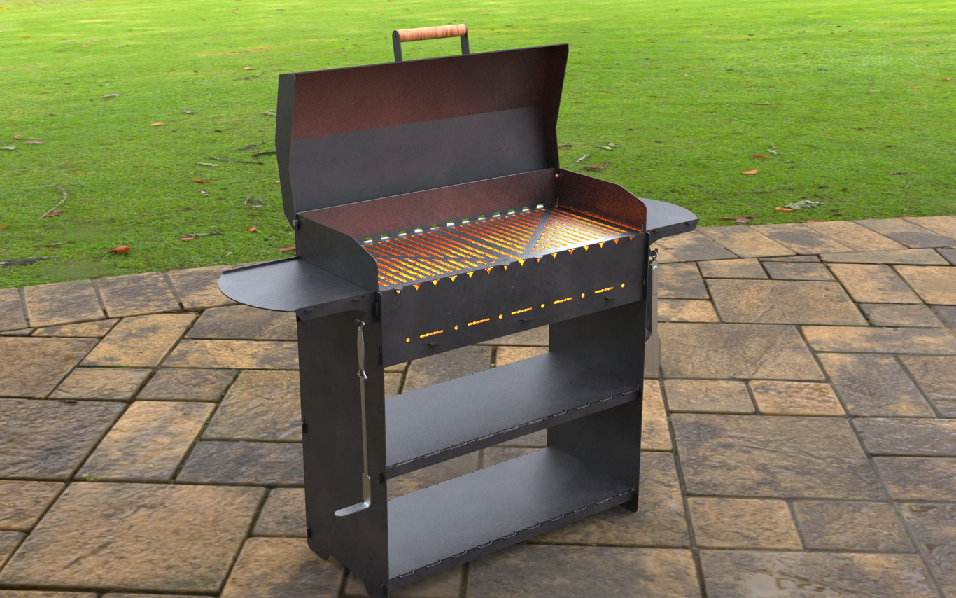 Modern Fire Pit Grill. DXF, SVG files for laser, plasma cutting. Фото 5