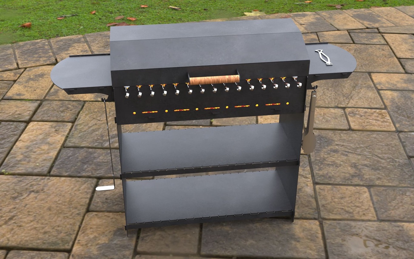 Modern Fire Pit Grill. DXF, SVG files for laser, plasma cutting. Фото 6