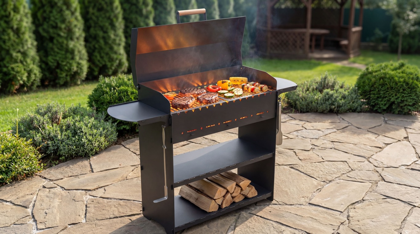 Modern Fire Pit Grill. DXF, SVG files for laser, plasma cutting. Фото 2