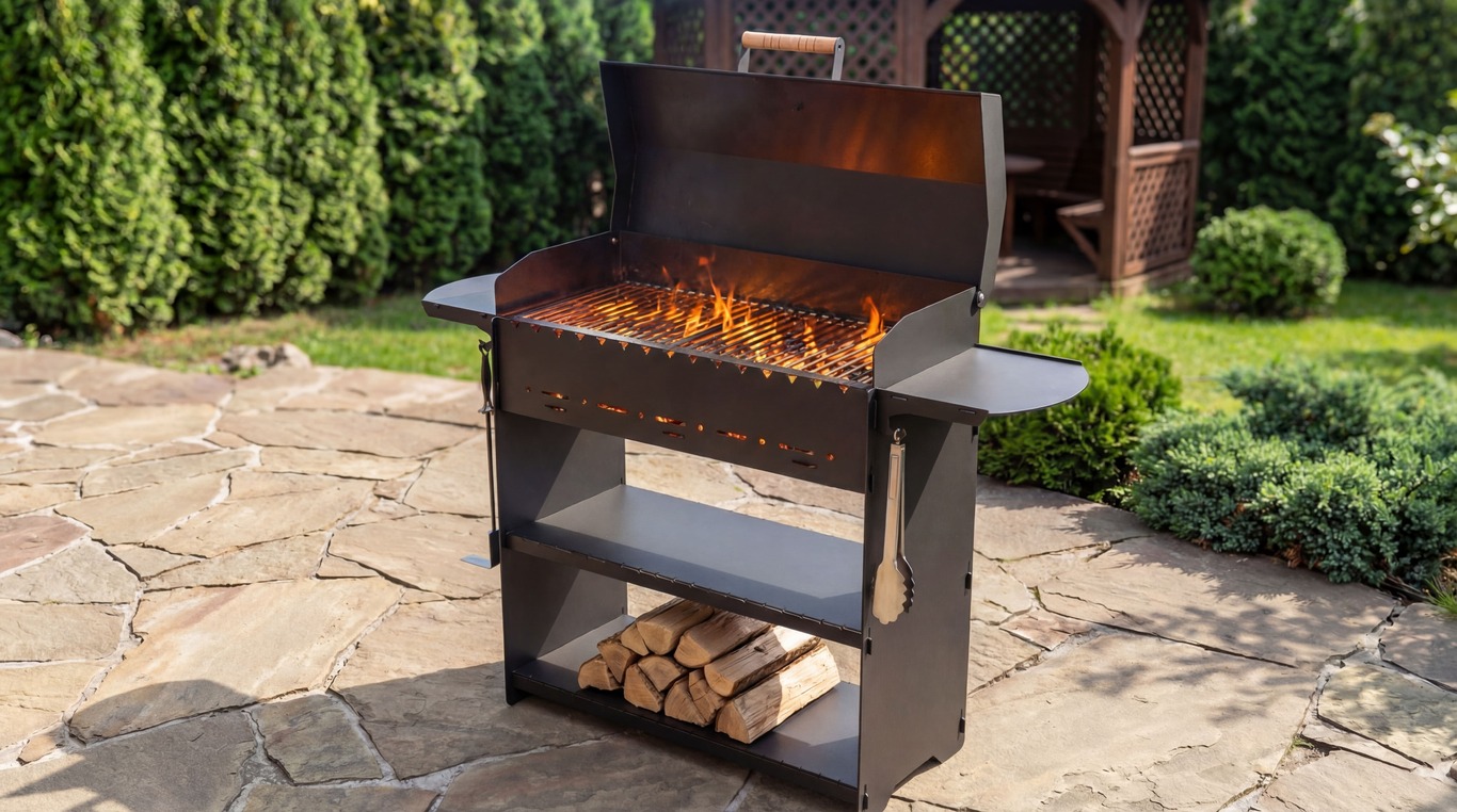 Modern Fire Pit Grill. DXF, SVG files for laser, plasma cutting
