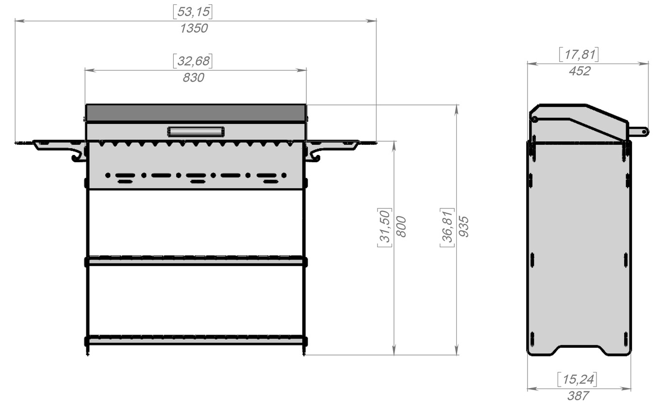 Modern Fire Pit Grill. DXF, SVG files for laser, plasma cutting. Фото 13