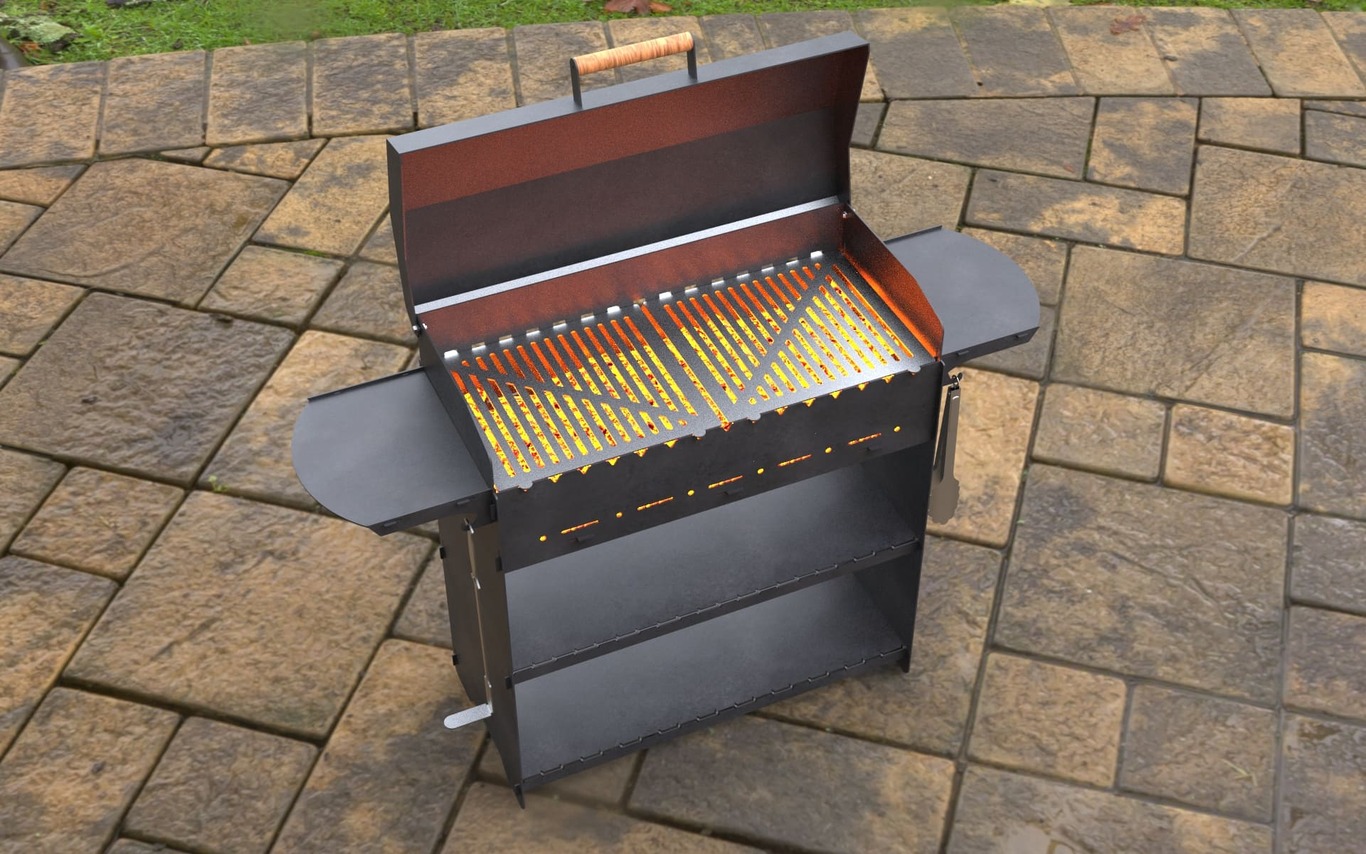 Modern Fire Pit Grill. DXF, SVG files for laser, plasma cutting. Фото 8