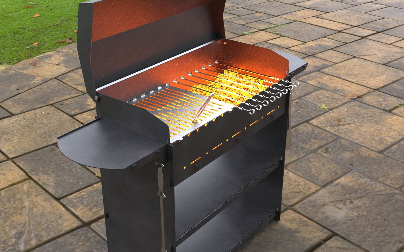 Modern Fire Pit Grill. DXF, SVG files for laser, plasma cutting. Фото 12