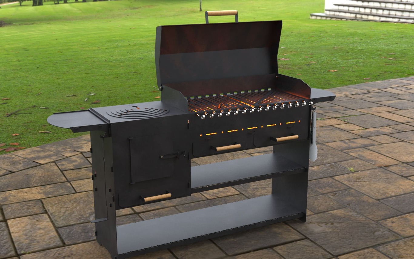 Modern with Stove Fire Pit Grill. DXF, SVG files for laser, plasma cutting. Фото 5