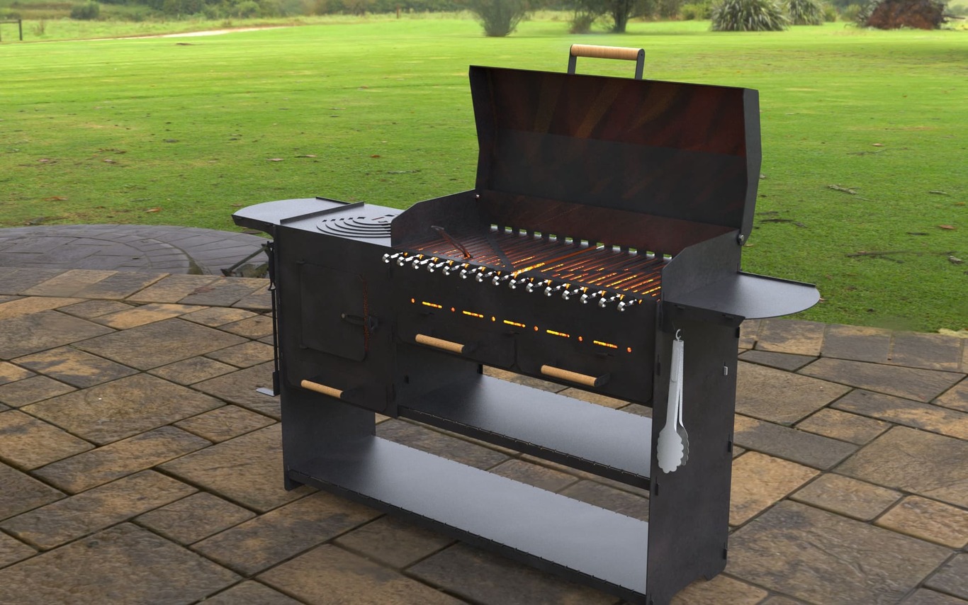 Modern with Stove Fire Pit Grill. DXF, SVG files for laser, plasma cutting. Фото 9