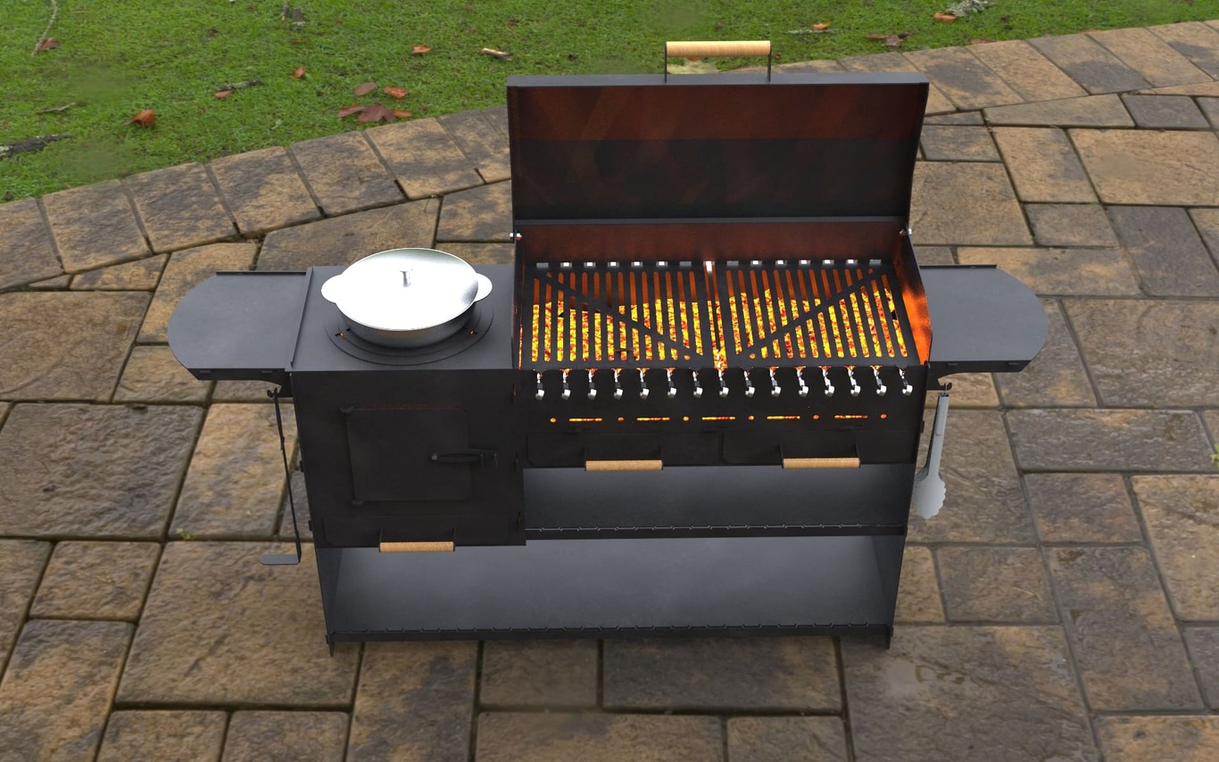Modern with Stove Fire Pit Grill. DXF, SVG files for laser, plasma cutting. Фото 10