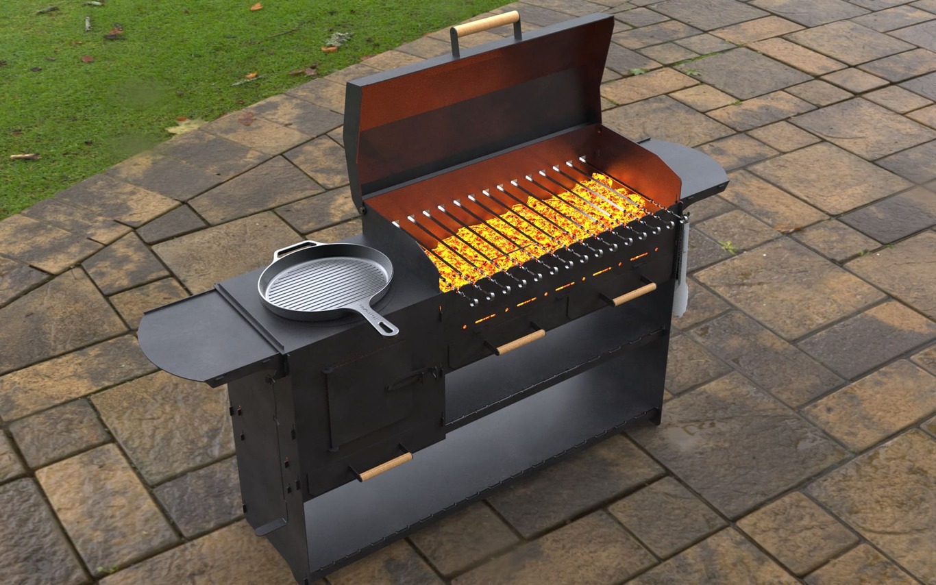 Modern with Stove Fire Pit Grill. DXF, SVG files for laser, plasma cutting. Фото 12