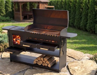 Modern with Stove Fire Pit Grill. DXF, SVG files for laser, plasma cutting
