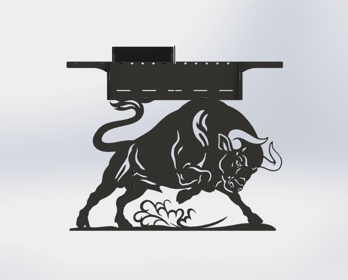 Bull Fire Pit Barbecue. DXF files for plasma, laser cutting. Фото 3