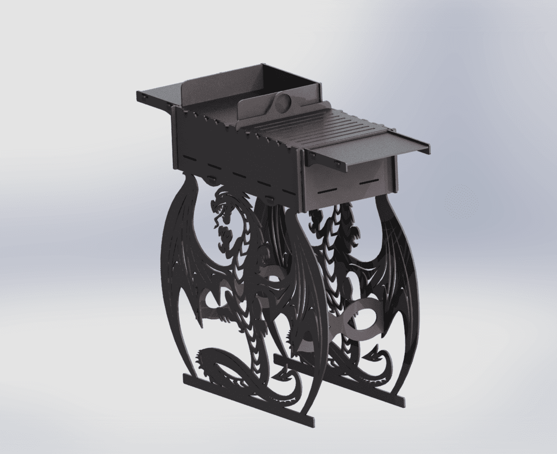 Dragon Fire Pit Grill. DXF files for plasma, laser cutting. Фото 5