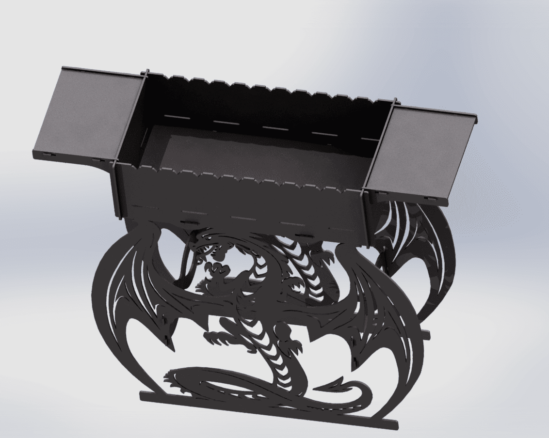 Dragon Fire Pit Grill. DXF files for plasma, laser cutting. Фото 8