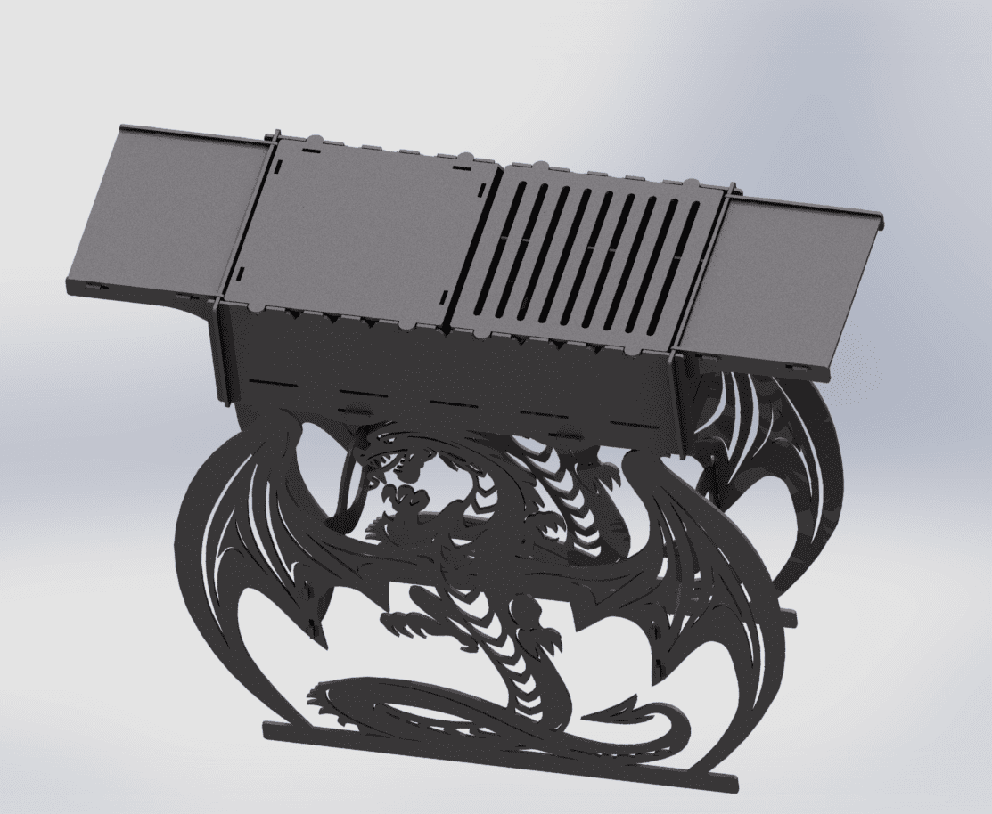 Dragon Fire Pit Grill. DXF files for plasma, laser cutting. Фото 7