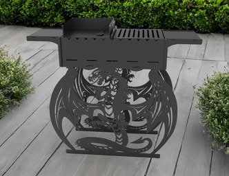Dragon Fire Pit Grill. DXF files for plasma, laser cutting