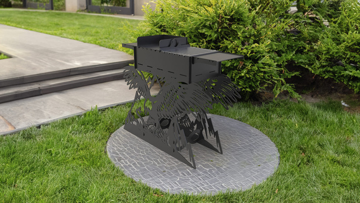 Eagle Fire Pit Barbecue. DXF files for plasma, laser cutting