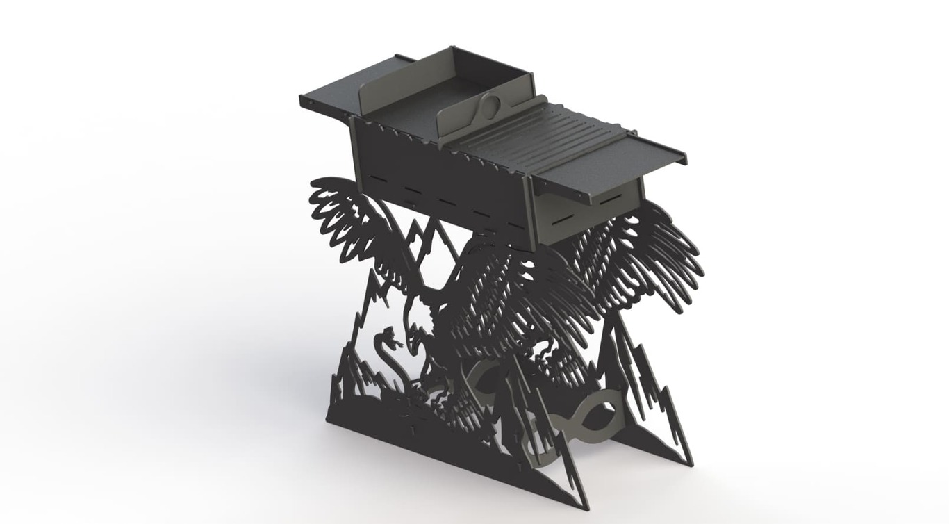 Eagle Fire Pit Barbecue. DXF files for plasma, laser cutting. Фото 4
