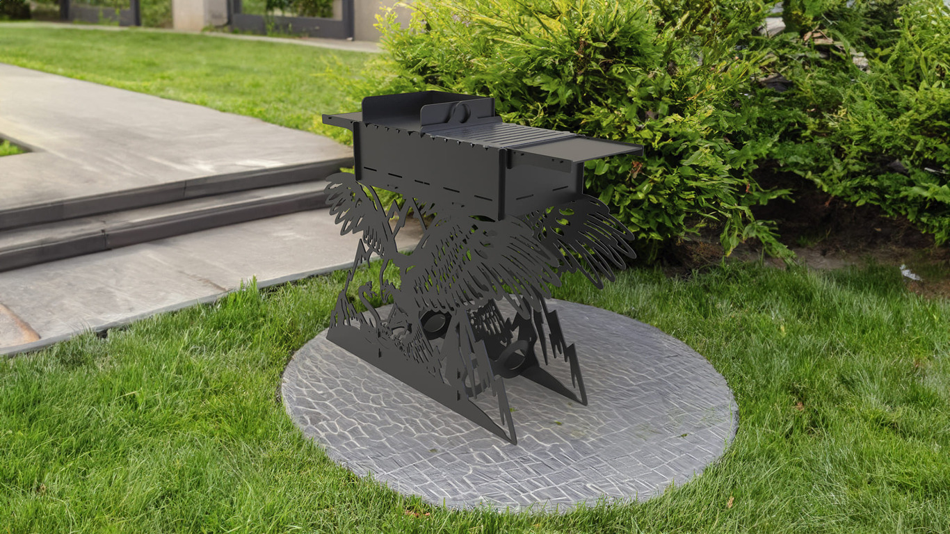 Eagle Fire Pit Barbecue. DXF files for plasma, laser cutting