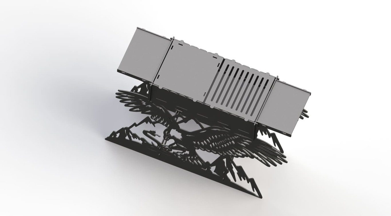 Eagle Fire Pit Barbecue. DXF files for plasma, laser cutting. Фото 6
