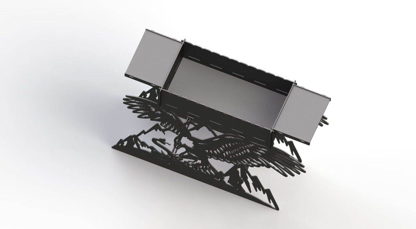 Eagle Fire Pit Barbecue. DXF files for plasma, laser cutting. Фото 7